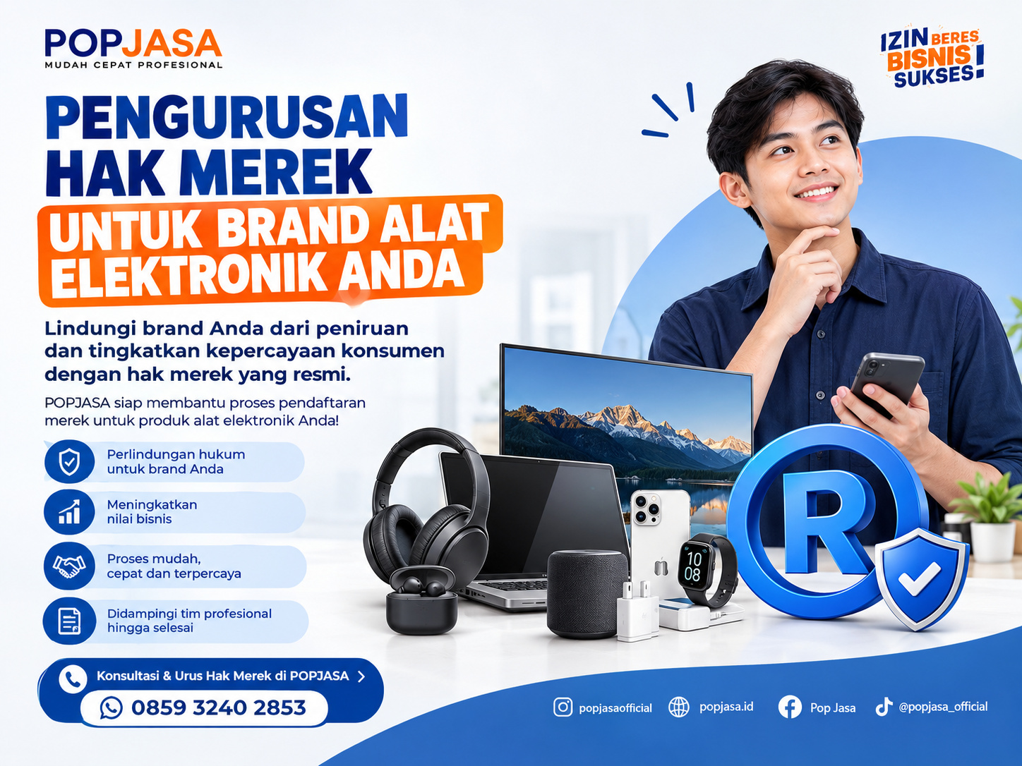 Lindungi Brand Toko Elektronik Anda, Urus Perizinan Merek di POP Jasa